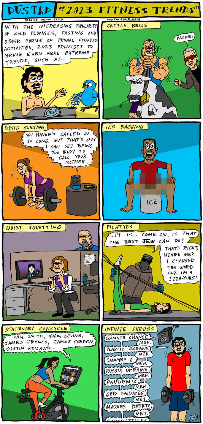 dustinland fitness trends 2023 comic