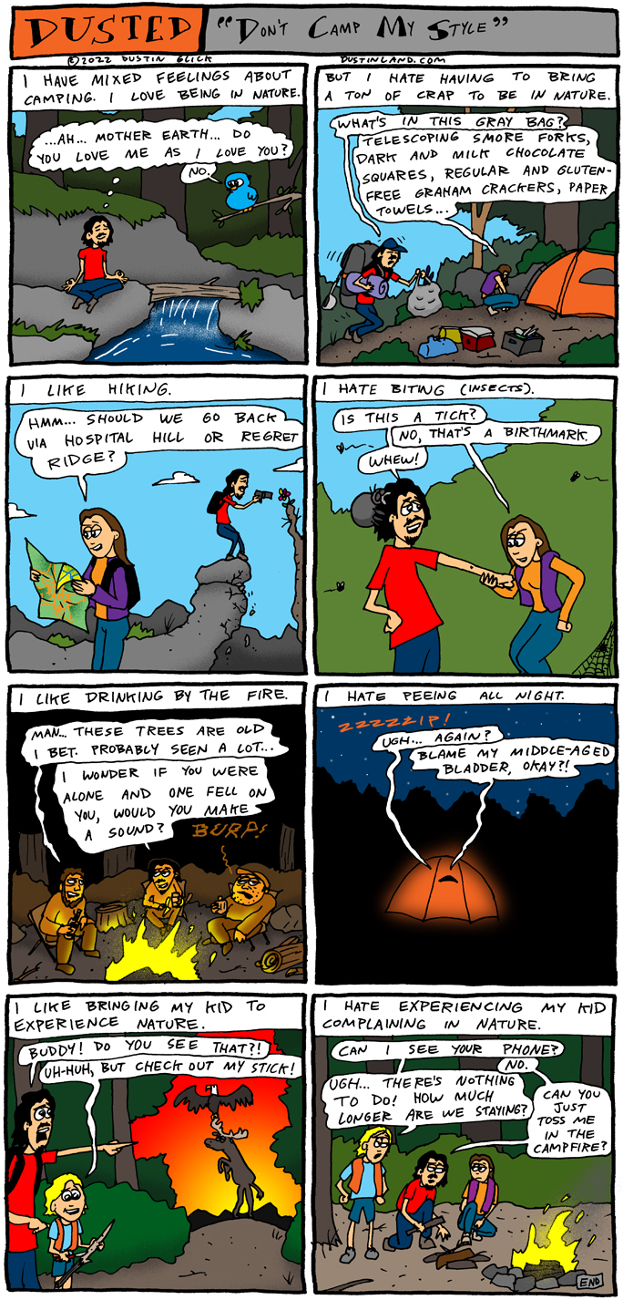 dustinland camping comic