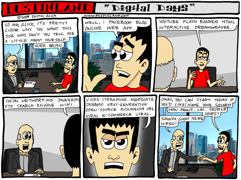 dustinland digital days comic strip