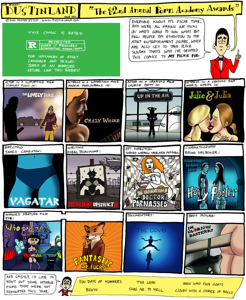 dustinland oscars comic cartoon movies