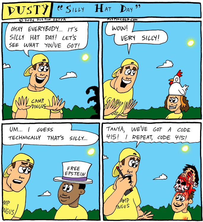 dustinland silly hat day comic