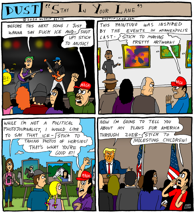 dustinland stay in your lane comic